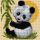 Kanwa Jola z nadrukowanym wzorem 15cm, Panda